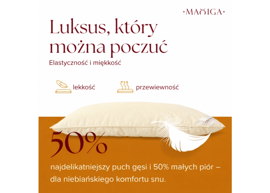 PODUSZKA PÓŁPUCHOWA 40x40 BEŻOWA ANTYALERGICZNA MIĘKKA 100% BAWEŁNA PODUSZKA PÓŁPUCHOWA 40x40 BEŻOWA ANTYALERGICZNA MIĘKKA 100% BAWEŁNA